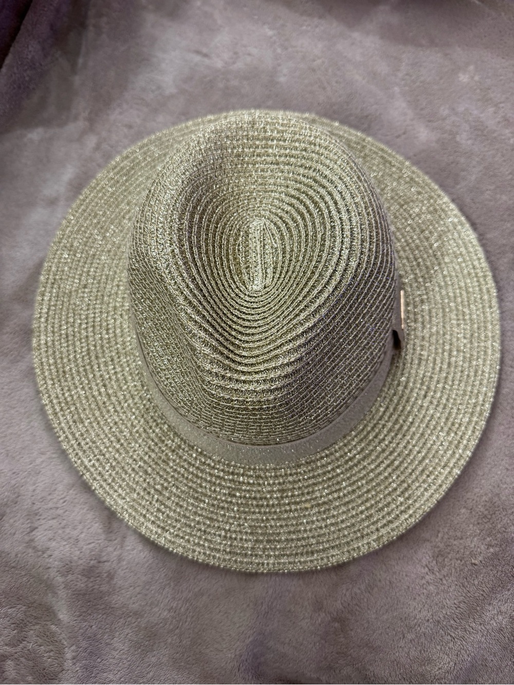 NWT Metallic Fedora Hat - Gold